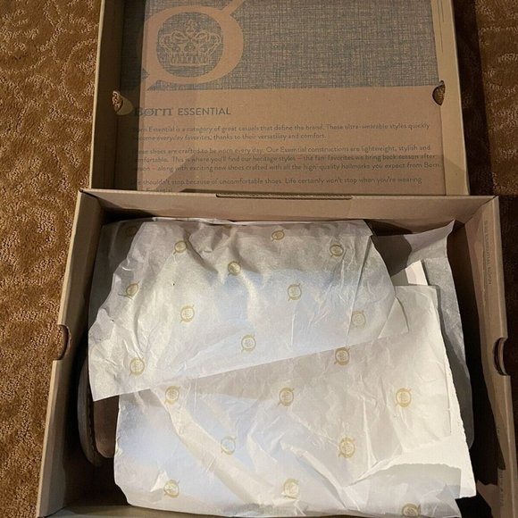 NIB $235 Born Taupe Triana Boots 7.5-M Suede Leather Wool Blanket Aztec New - Picture 7 of 8